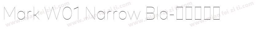 Mark W01 Narrow Bla字体转换